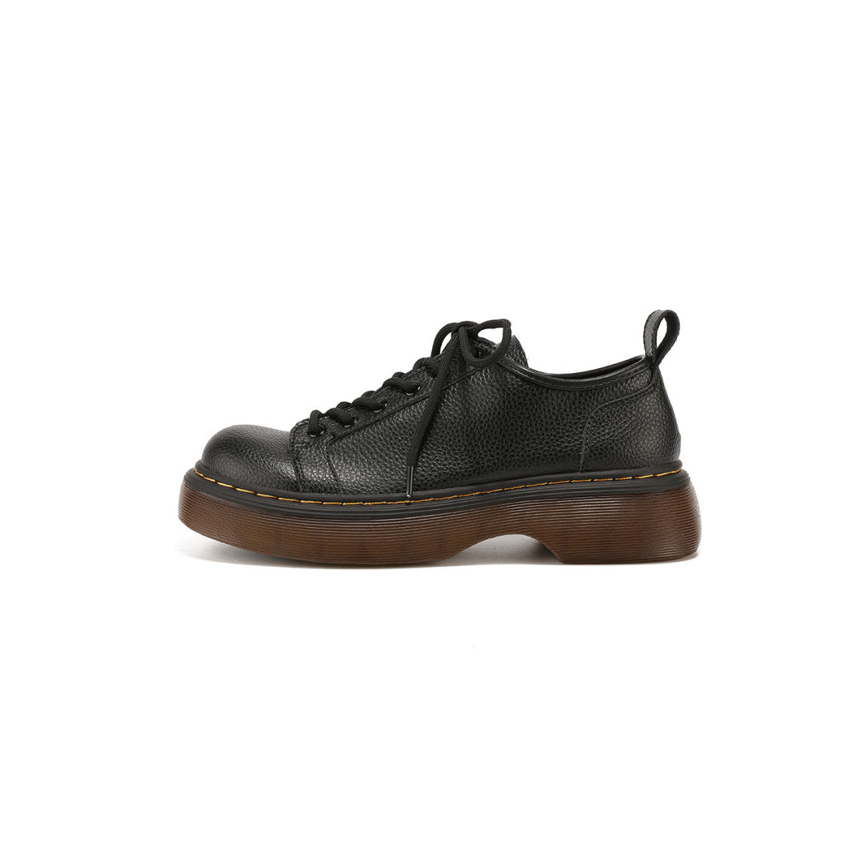 Casual Leather Platform Lace Up Shoes-4