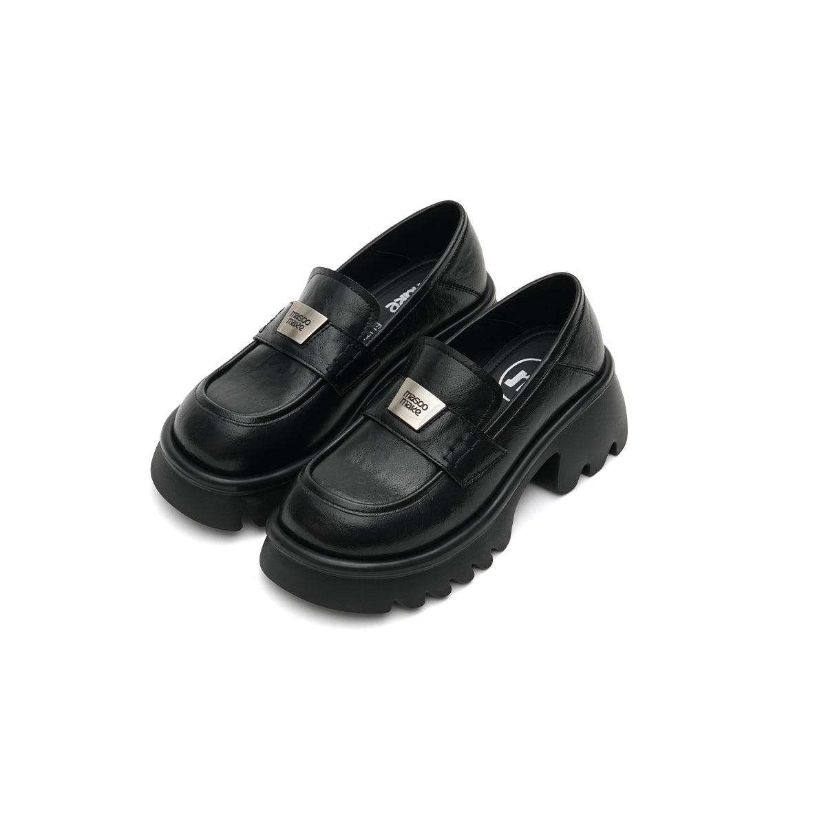 Chunky Heel Platform Loafers-1
