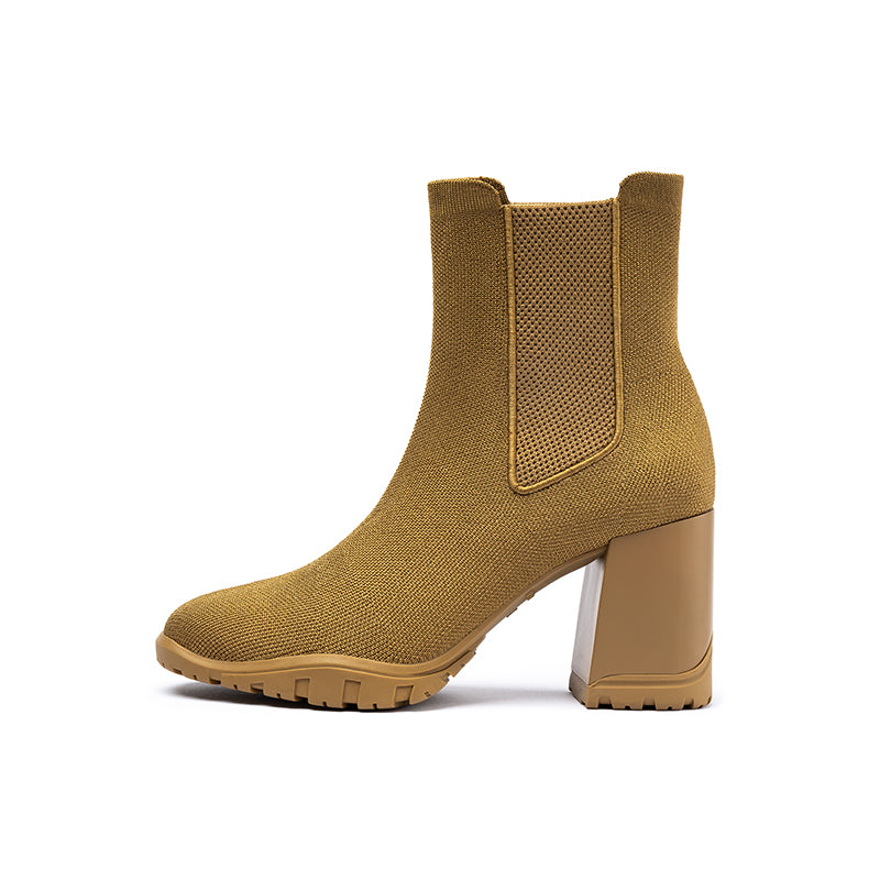 Comfortable Block Heel Chelsea Boots