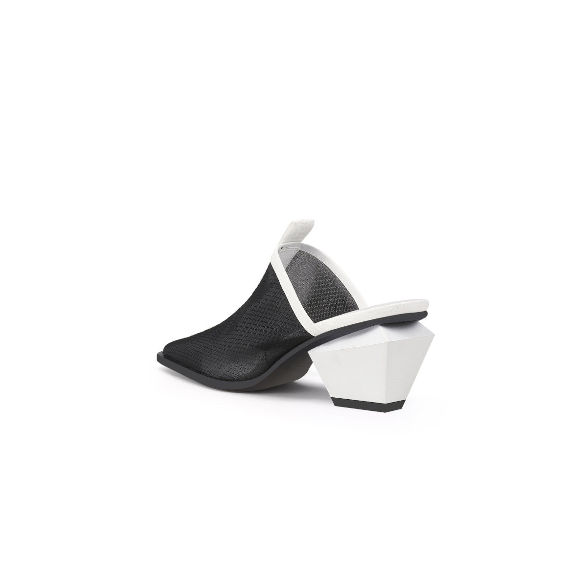Duotone Mesh Leather Mules-2