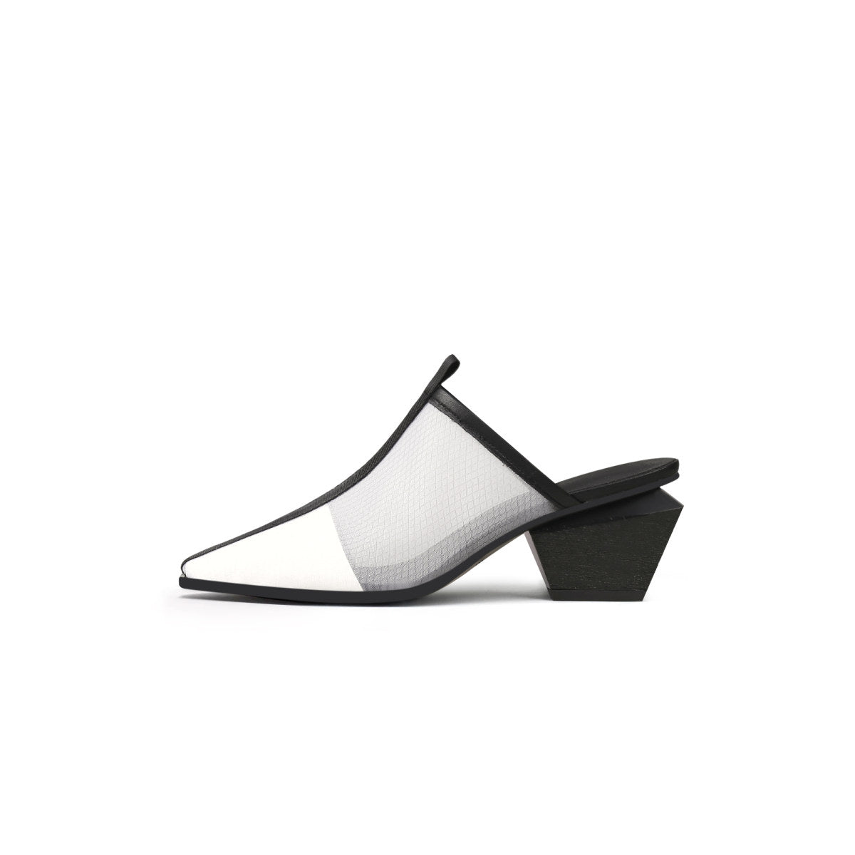 Duotone Mesh Leather Mules-5