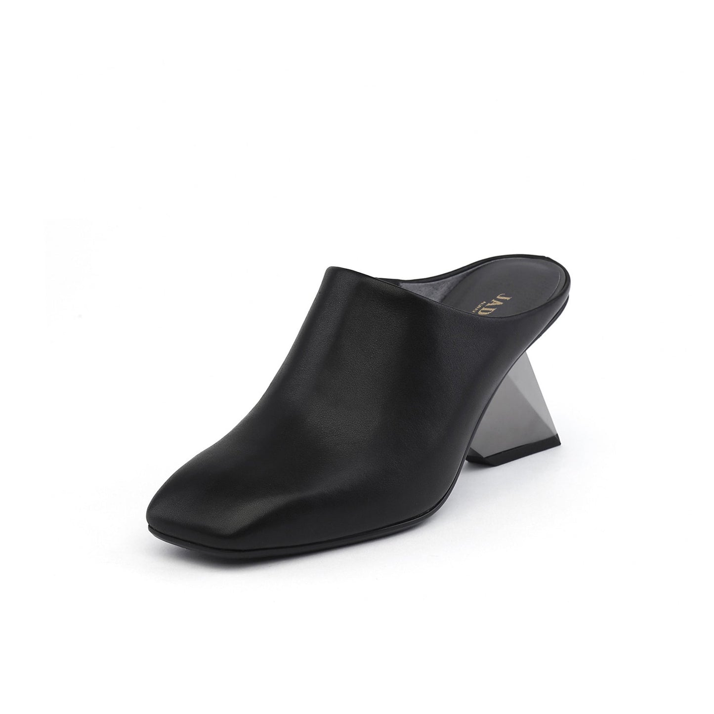 Edgy Pointed Toe Gravity Block Heel Pumps-1
