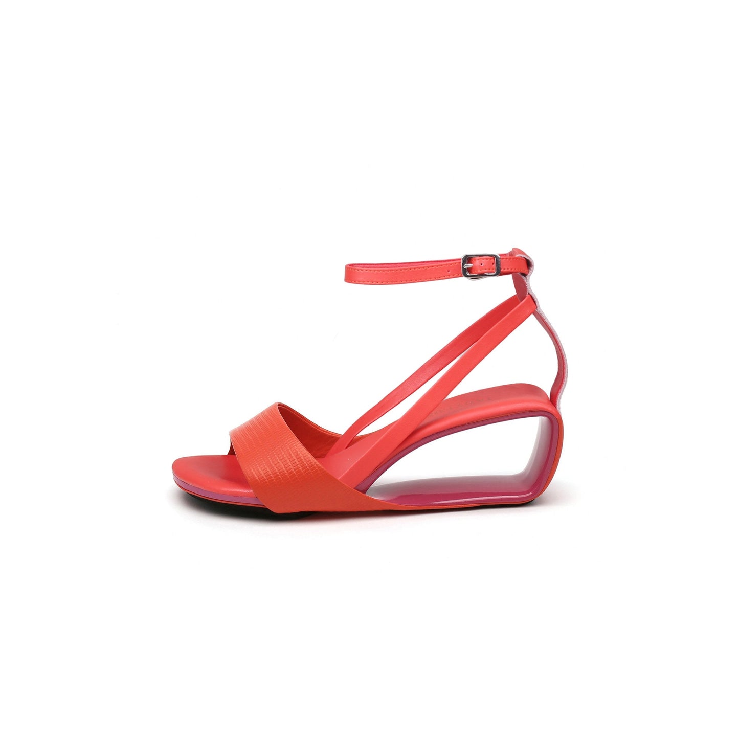 Expressionist Ankle Strap Hollow Sandals-6
