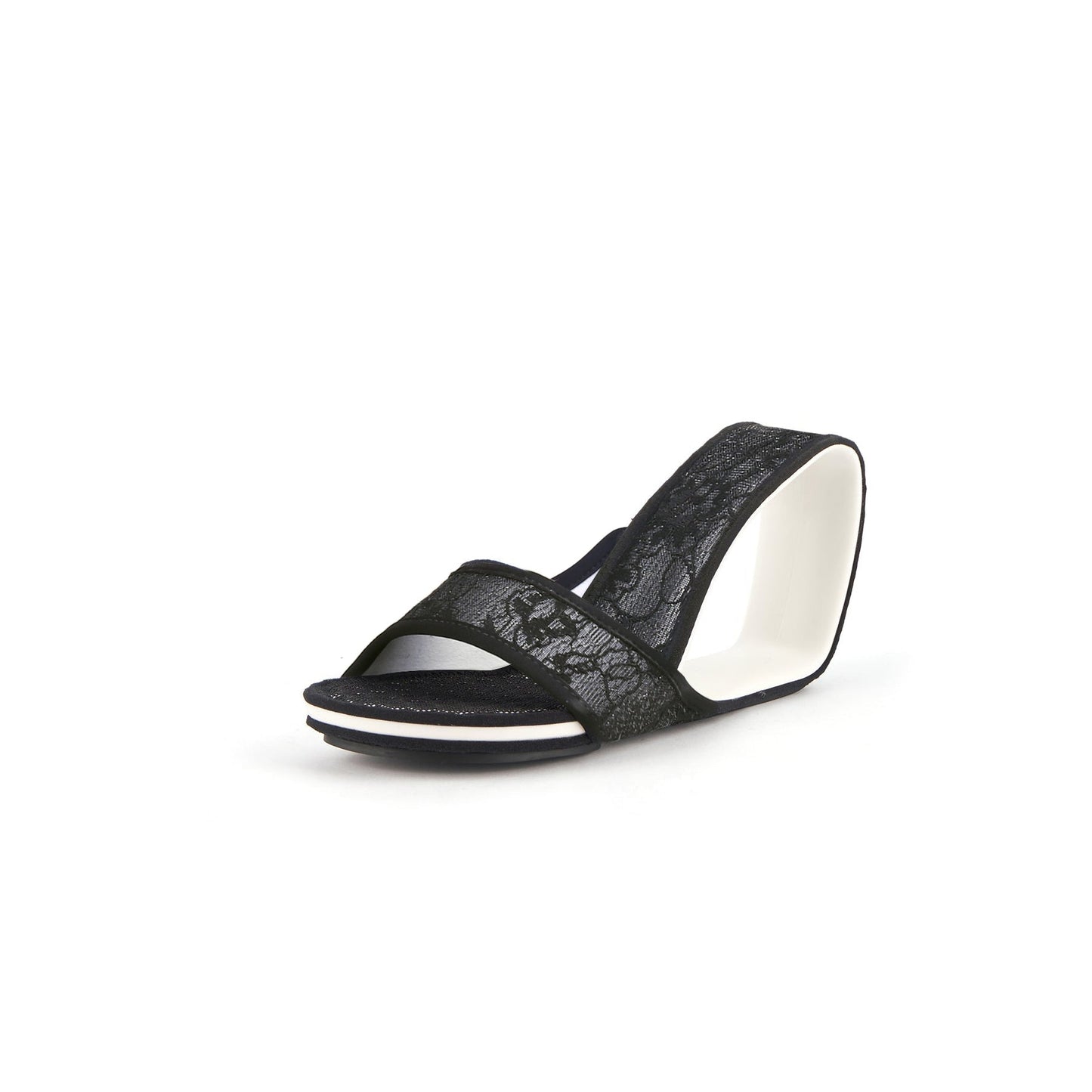 Floral Lace High-Heel Hollow Wedges-1