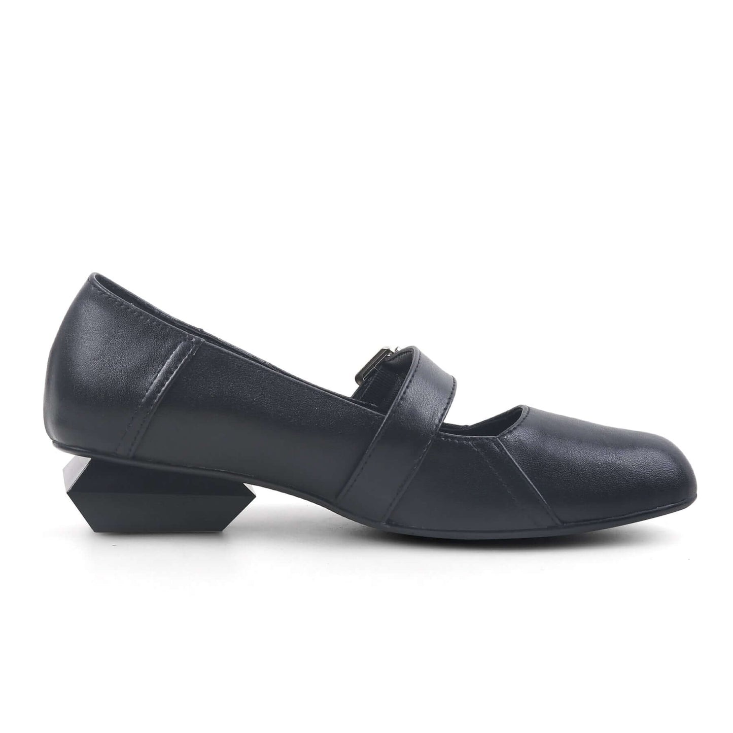 Casual Fringed Black Leather Mary Jane Shoes-2