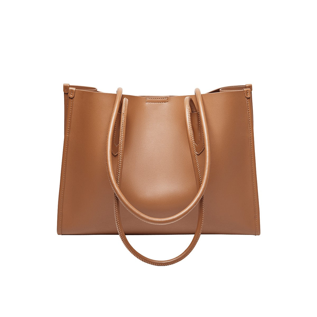 Large Capacity Leather Commuter Tote Bag-0