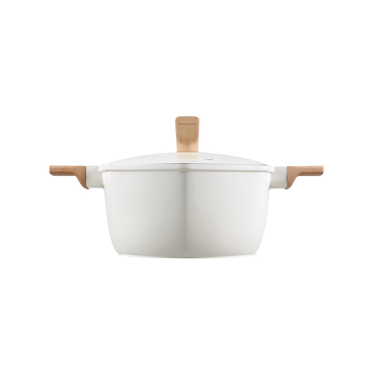 Maple Leaf 24cm White Non-stick Soup Pot - A Taste of Everyday Elegance