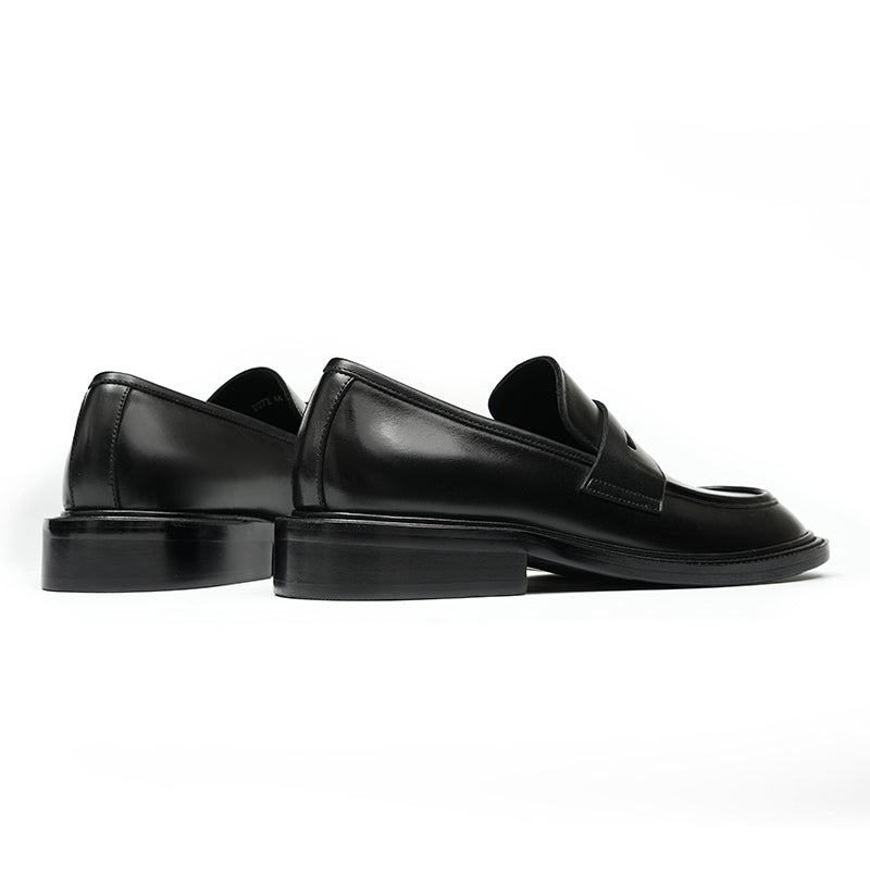 Men’s Calfskin Gradient Leather Loafers with Bold Reinforced Straps-3