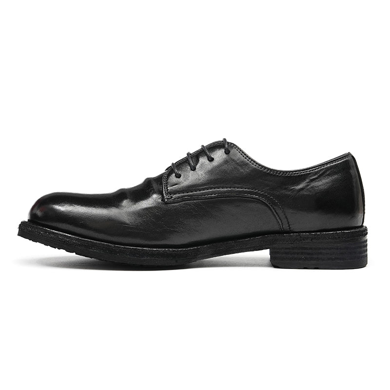 Men’s Classic Derby Shoes with Handcrafted Patina Finish-0