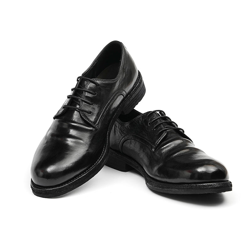 Men’s Classic Derby Shoes with Handcrafted Patina Finish-2