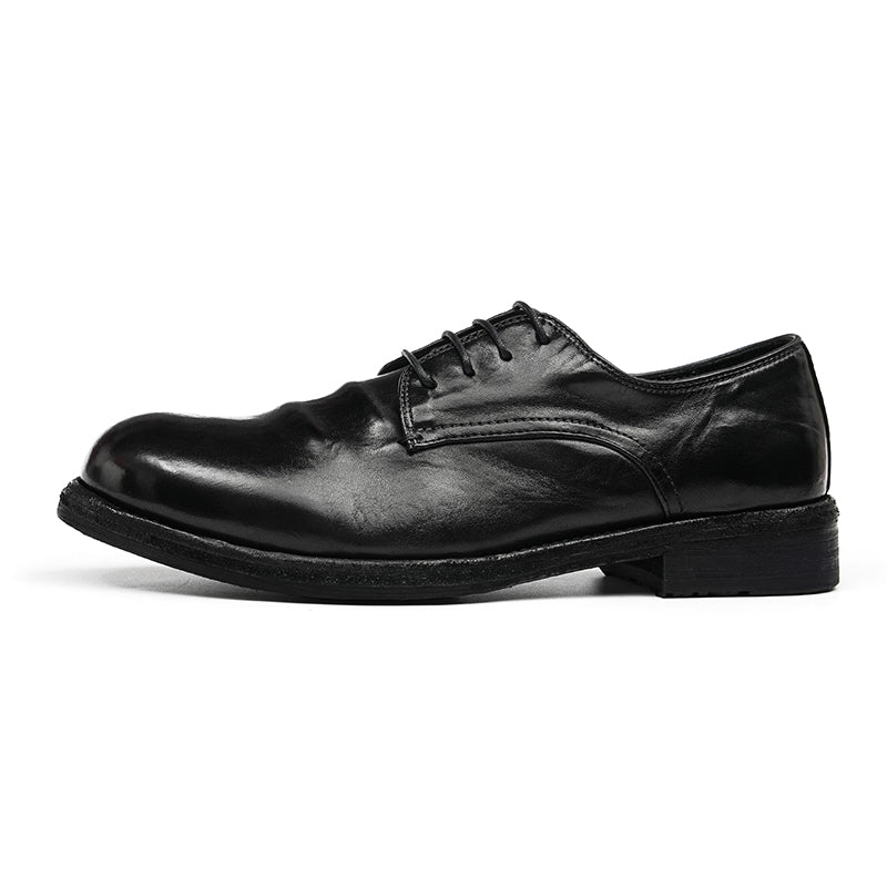Men’s Classic Derby Shoes with Handcrafted Patina Finish-3