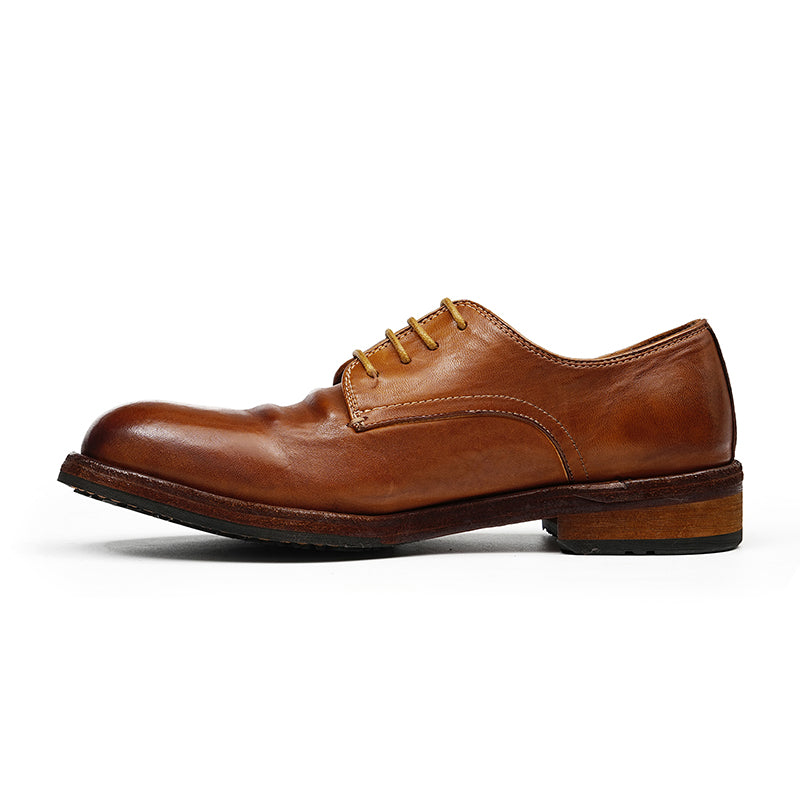 Men’s Classic Derby Shoes with Handcrafted Patina Finish-5