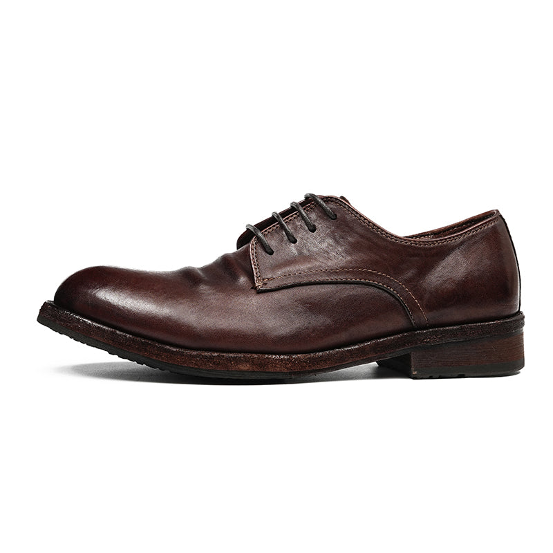 Men’s Classic Derby Shoes with Handcrafted Patina Finish-6
