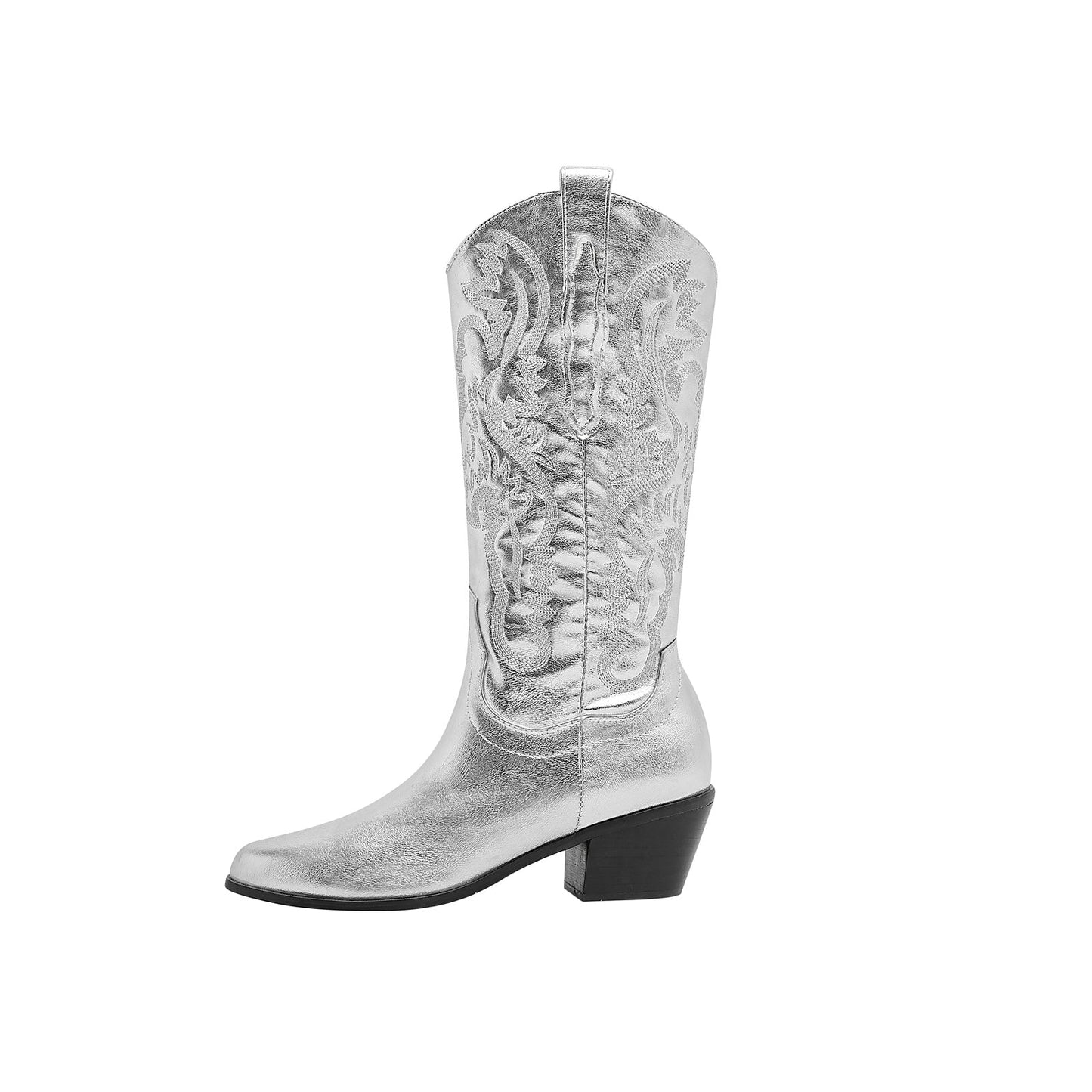 Metallic Party Glam Cowgirl Boots-5