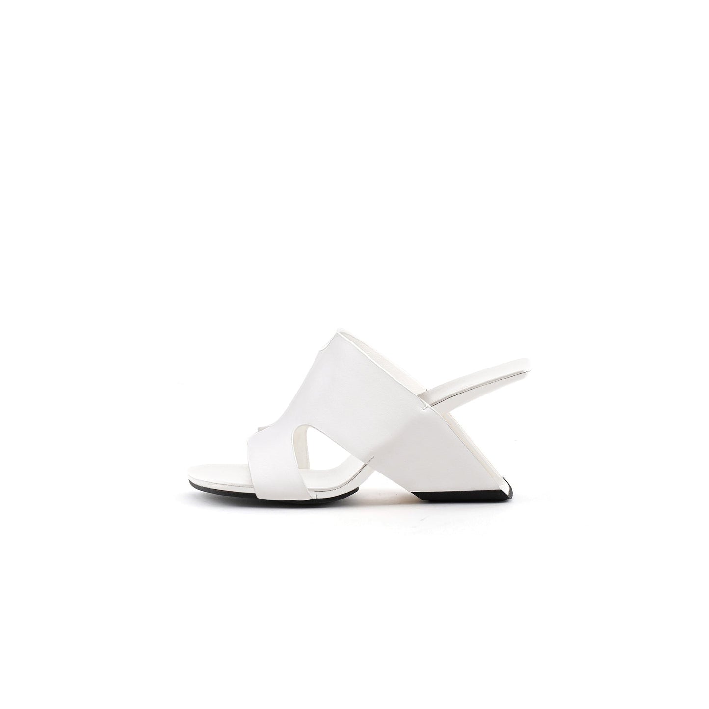 Modern Leather Heel Mule Sandals-5