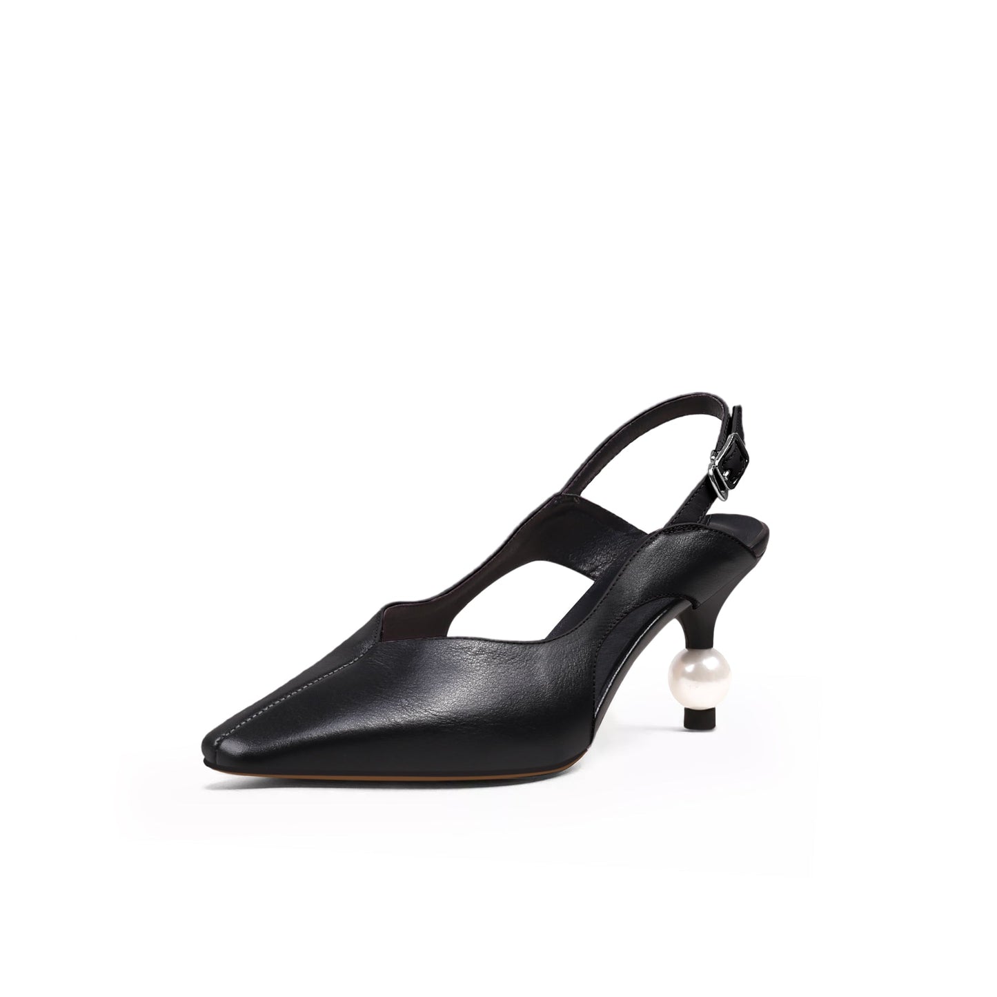 Pearl Heel Slingback Sandals-1