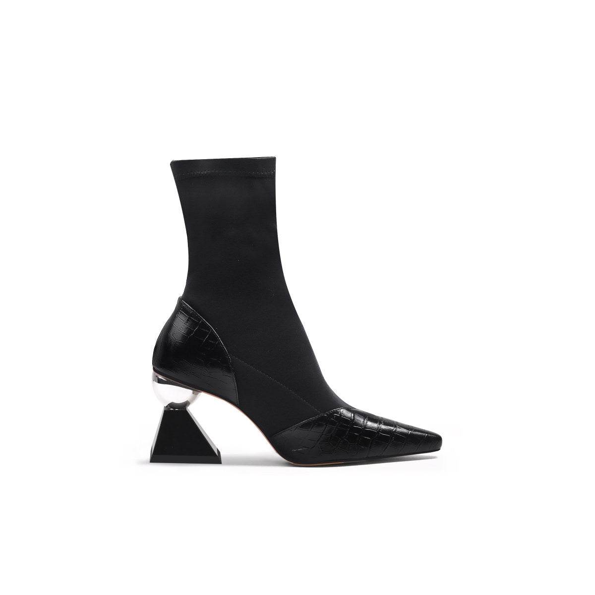 Pointed Toe Glam Ankle Boots-2