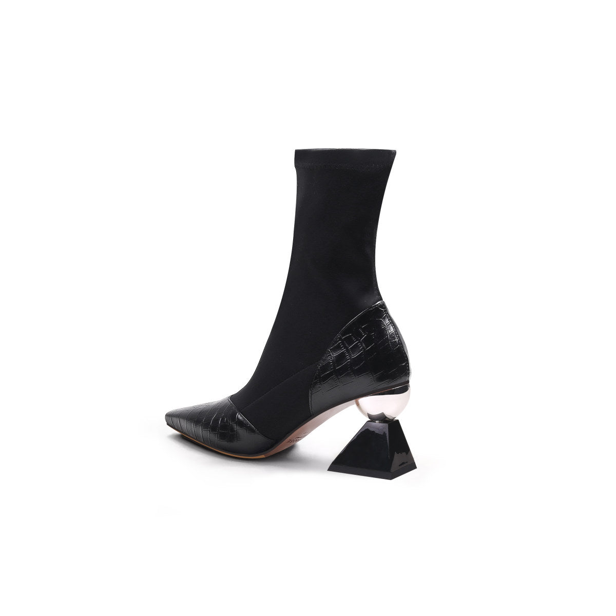 Pointed Toe Glam Ankle Boots-3
