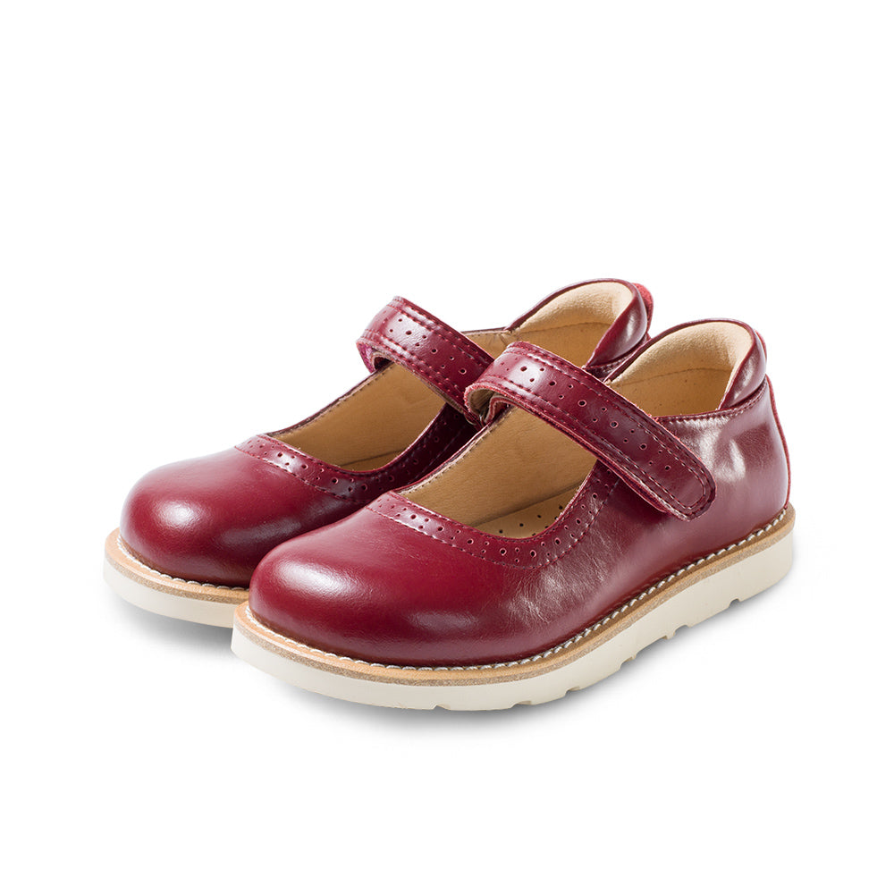 Red Soft Sole Mary Jane Shoes-2