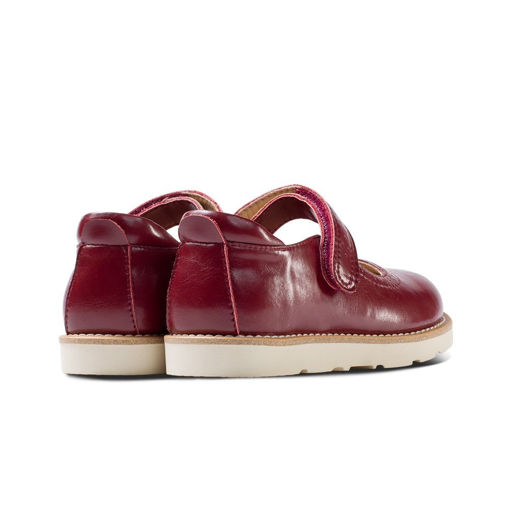 Red Soft Sole Mary Jane Shoes-3