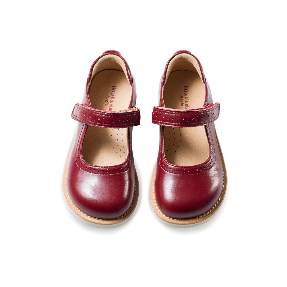 Red Soft Sole Mary Jane Shoes-4