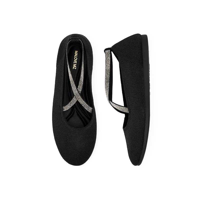 Shallow Pointed Toe Flat Versatile Commuter Ballet Shoes-3