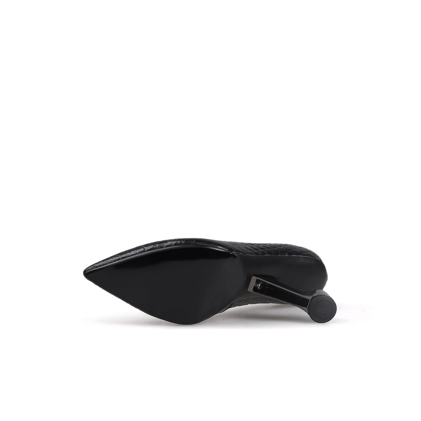Textured Leather Pointed Toe Pumps-3