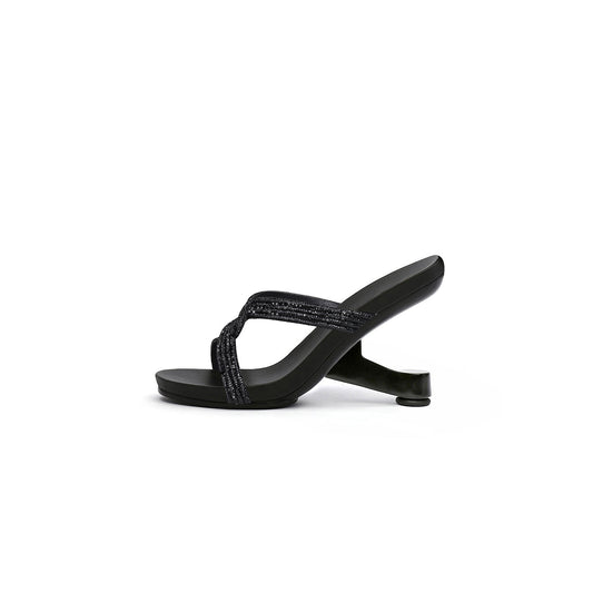 Braided Bling Strap Mules-0