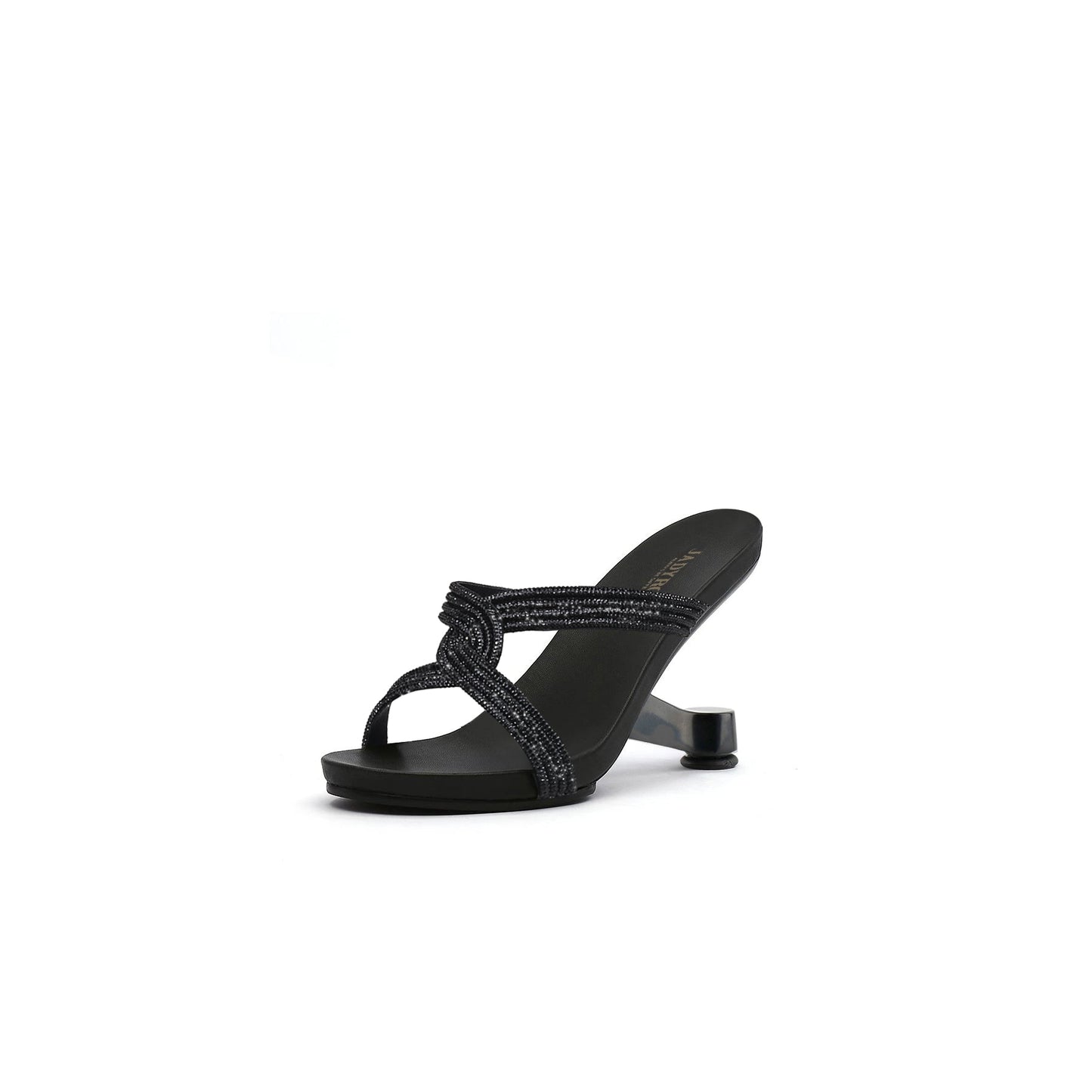 Braided Bling Strap Mules-1