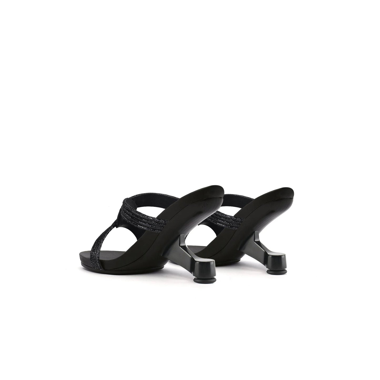 Braided Bling Strap Mules-4