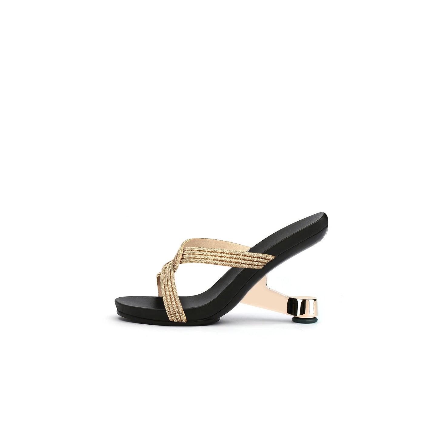 Braided Bling Strap Mules-5
