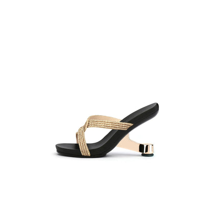 Braided Bling Strap Mules-5