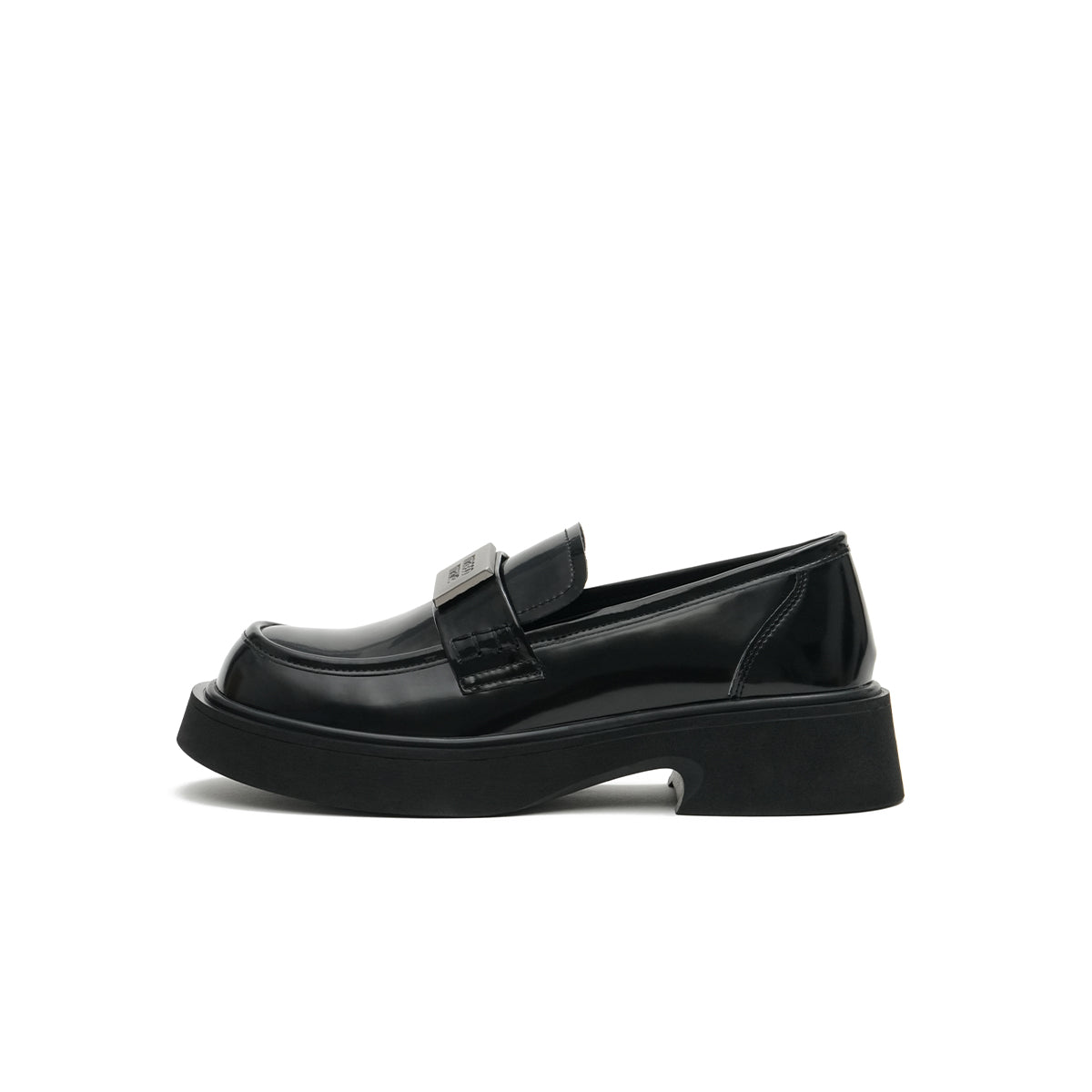 British Style Glossy Leather Loafers-0