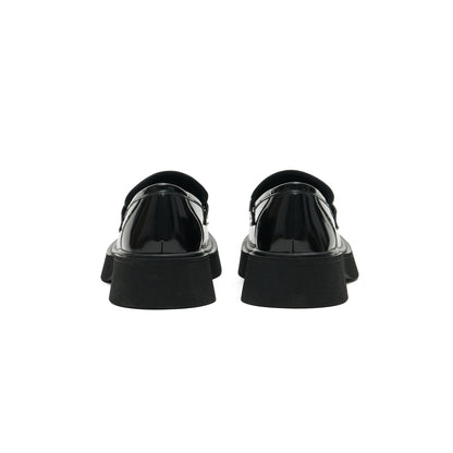 British Style Glossy Leather Loafers-2