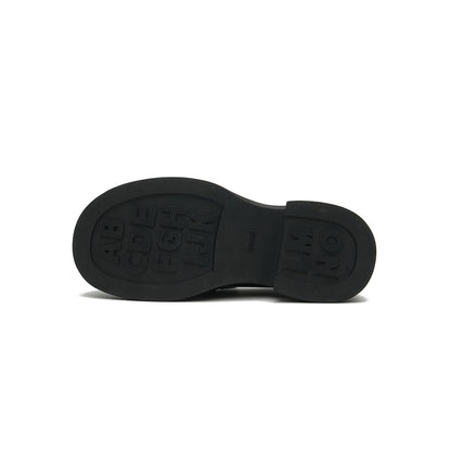 British Style Glossy Leather Loafers-3