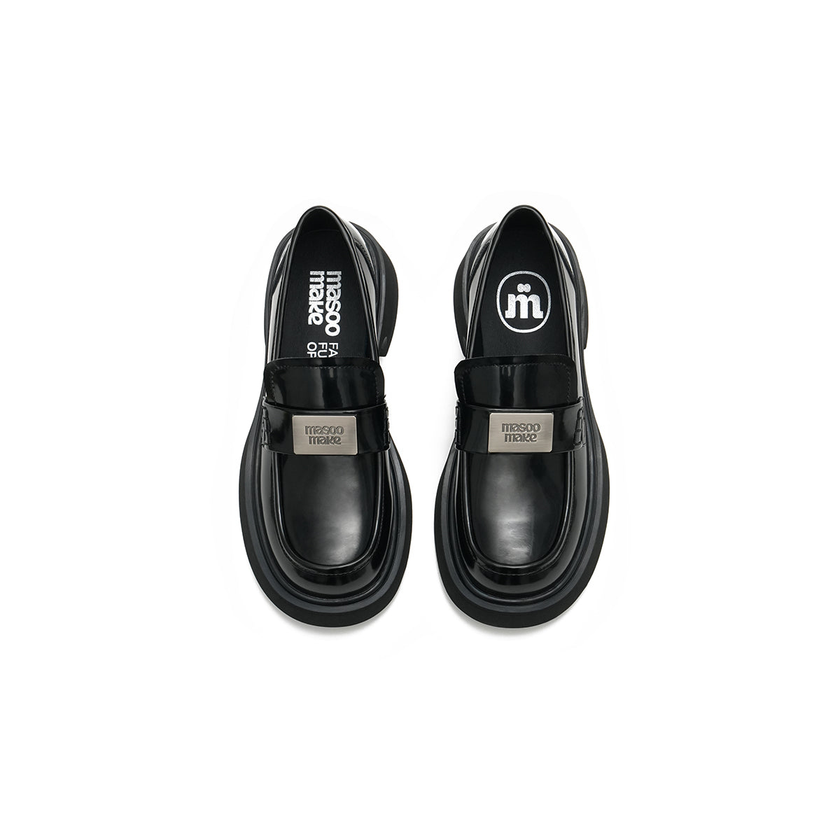 British Style Glossy Leather Loafers-4