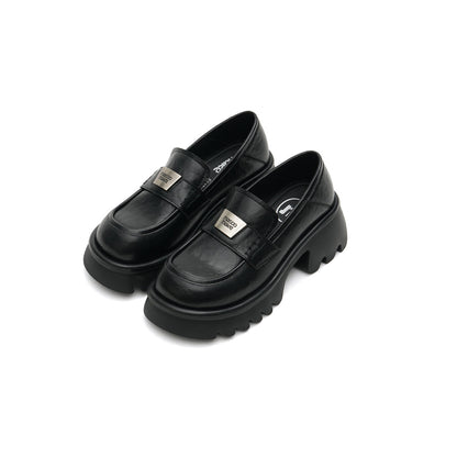 Chunky Heel Platform Loafers-1