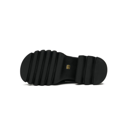 Chunky Heel Platform Loafers-3