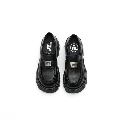Chunky Heel Platform Loafers-4