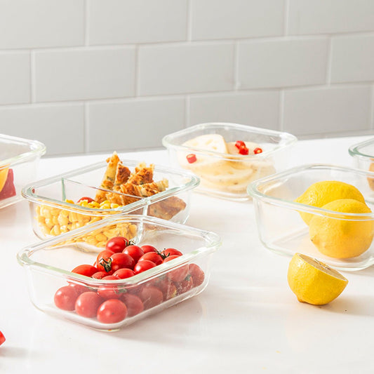 Classic 5pcs Microwave Oven Safe Blue Glass Container Set 3.58L - Your Trusted Food Storage Solution
