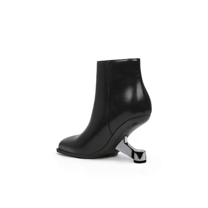 Classic Autumn Leather Ankle Boots-3