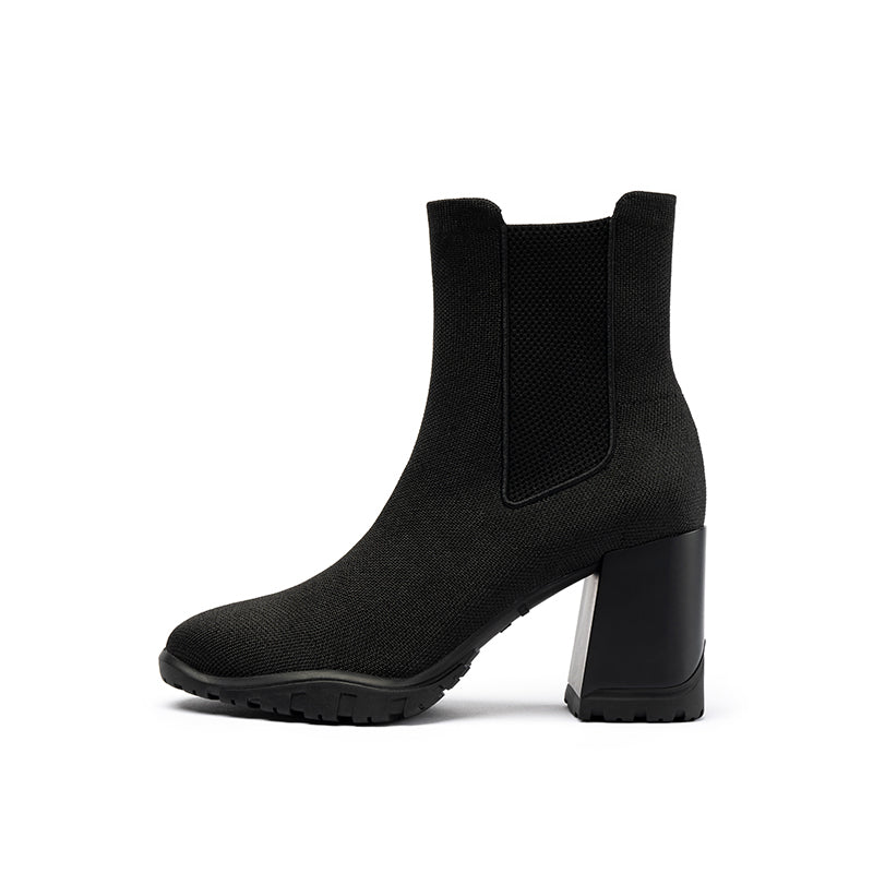 Comfortable Block Heel Chelsea Boots