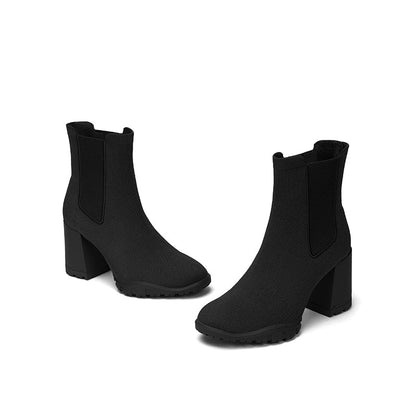 Comfortable Block Heel Chelsea Boots
