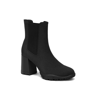 Comfortable Block Heel Chelsea Boots
