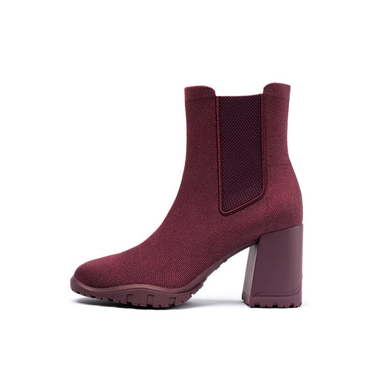 Comfortable Block Heel Chelsea Boots