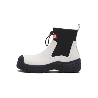 Cute Chunky Platform Chelsea Ankle Boots in British Style-7