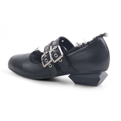 Double Strap Mary Jane Shoes-3