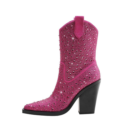 Elegant Rhinestone Country Princess Boots-5