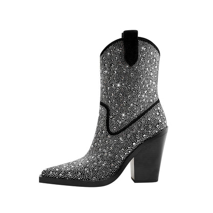 Elegant Rhinestone Country Princess Boots-6