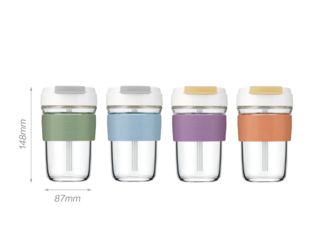 Fresh Bullet Soft Straw 460ml Orange Travel Coffee Mug